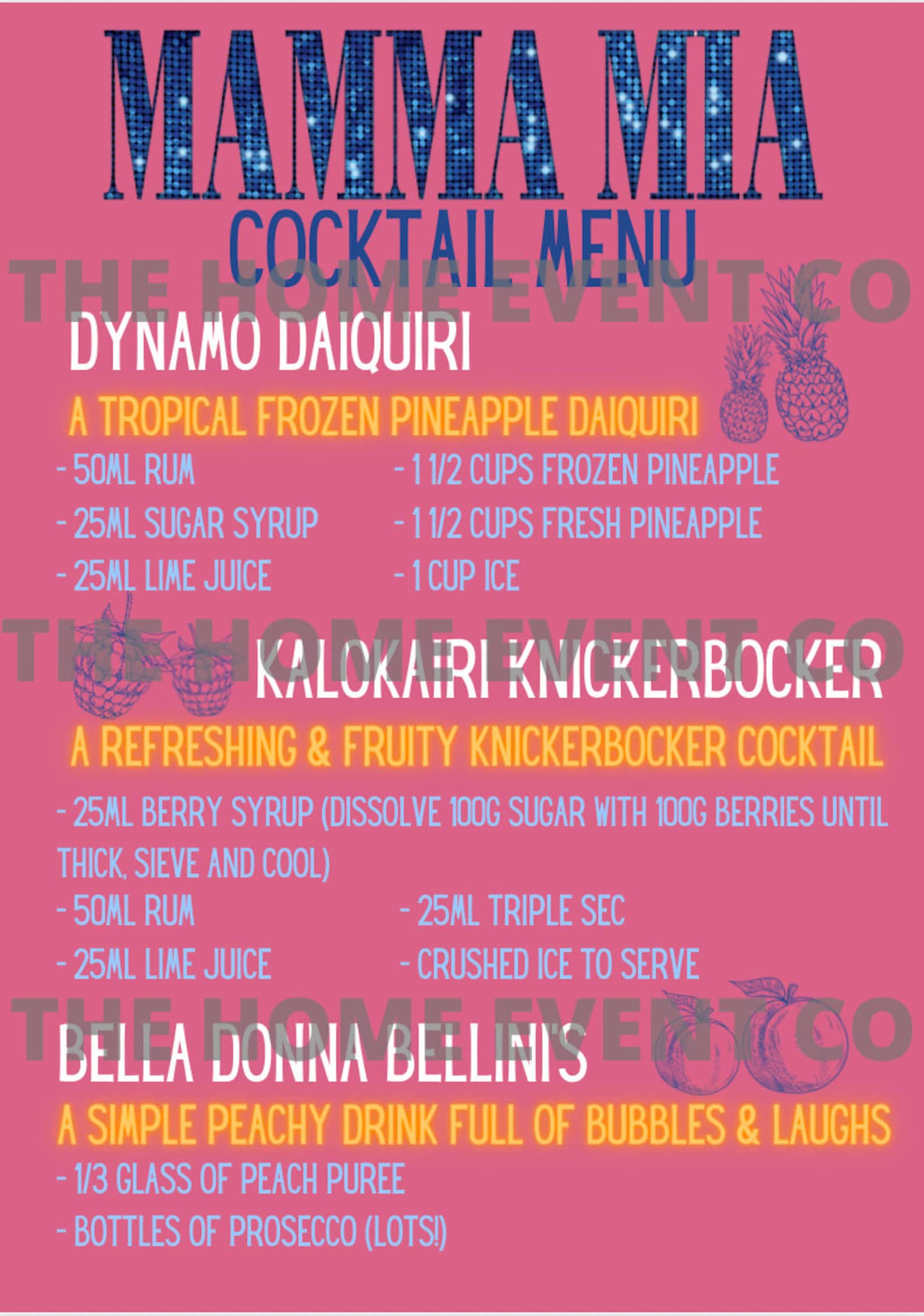 Mamma Mia Themed Party Digital Download Etsy