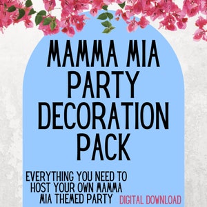 Mamma Mia Themed Party - digital download