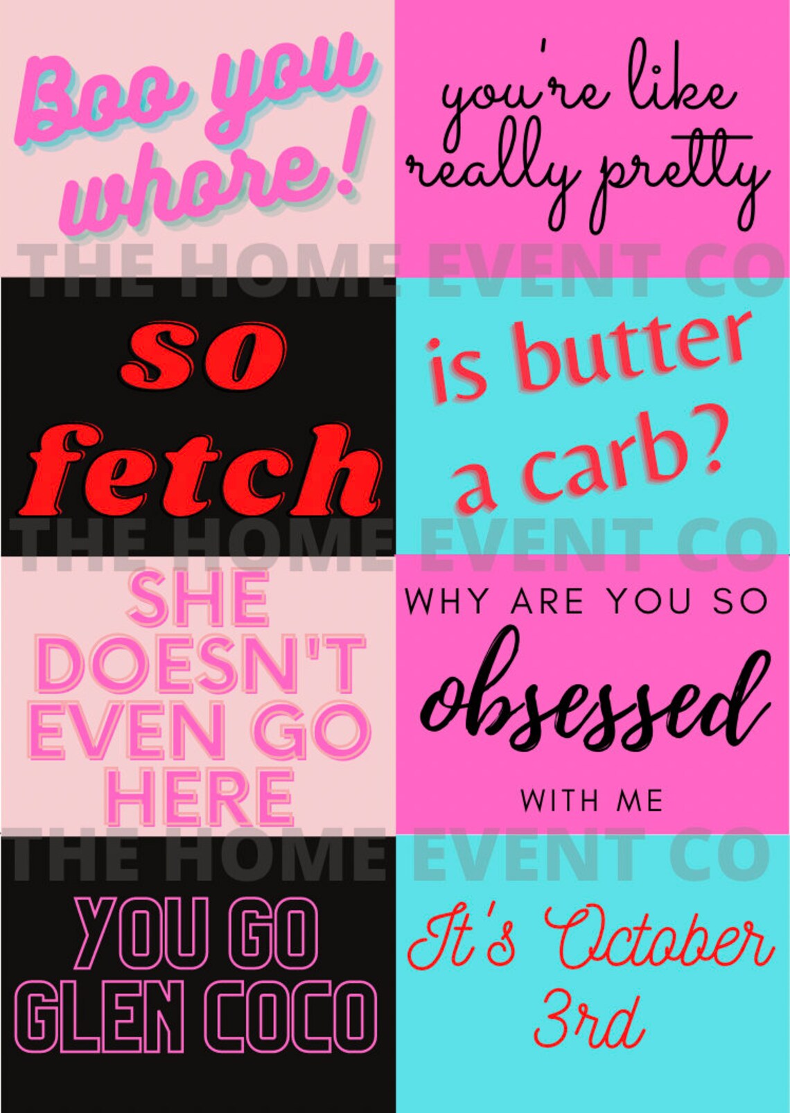 Mean Girls Themed Party Digital Download - Etsy UK