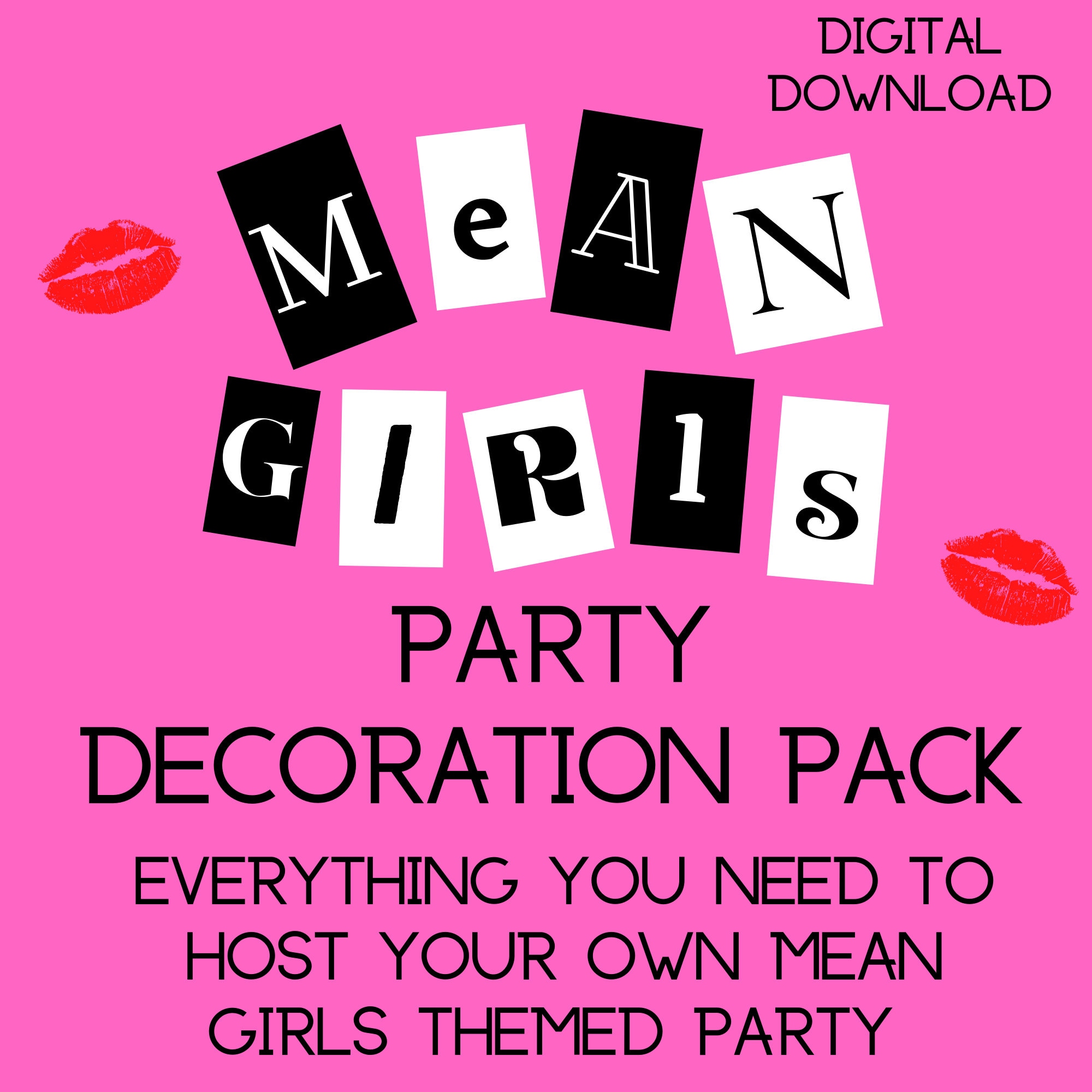 Mean Girls Themed Party Digital Download 