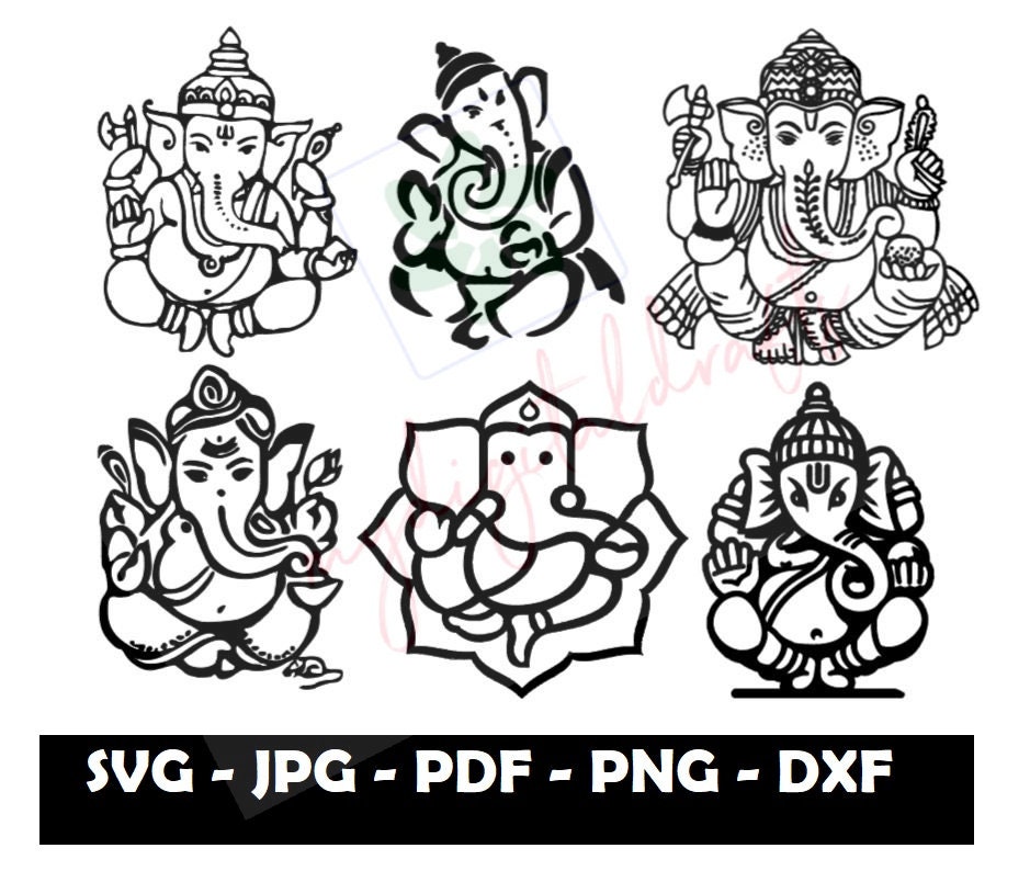 Lord Ganesha Cut file Cricut SVG Files Stencil God Pooja Etsy Nederland