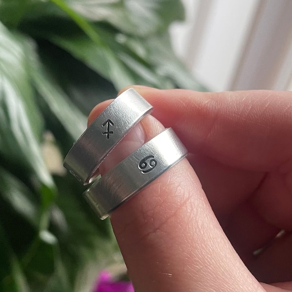 Zodiac Ring, Astrology Ring, Horoscope Ring, Zodiac Sign, Astrology Gift, Handmade Jewelry, Zodiac Jewelry, Custom Zodiac, Graduation Gift