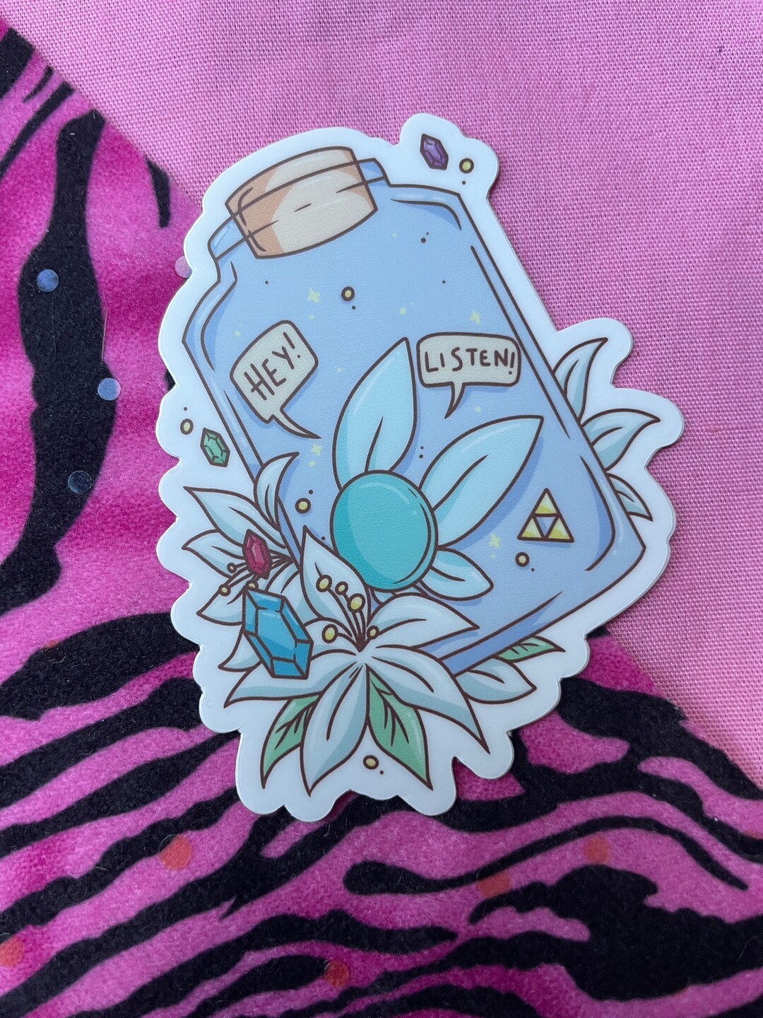 Legend of Zelda Navi in a Bottle Die Cut Sticker Etsy