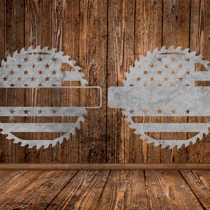 CUT READY, Saw Blade Flag combo, mancave, SVG, dxf, vectorbestand, plasmasnijden, cricut, tshirt, clipart, cadeau, laser, glowforge, silhouet, cnc