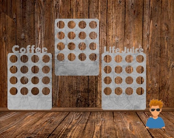 K-Tasse Kaffeepad-Halter, SVG DXF Vektorschnittdatei
