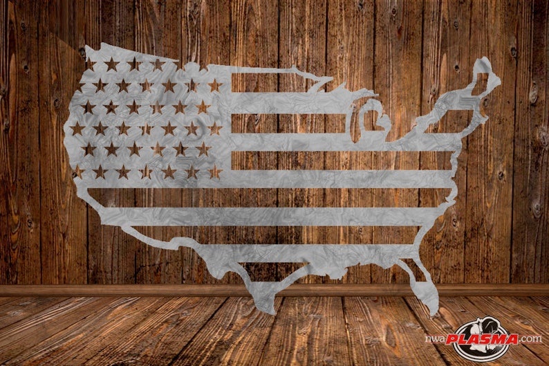 CUT READY United States Outline Flag Ussvgdxfvector - Etsy