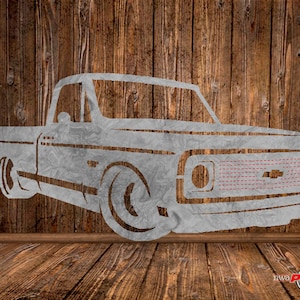 CUT READY, c10 stock chevrolet camion silhouette chevrolet, SVG, dxf, fichier vectoriel, découpe plasma, cricut, tshirt, clipart, laser, glowforge, silhouette, cnc