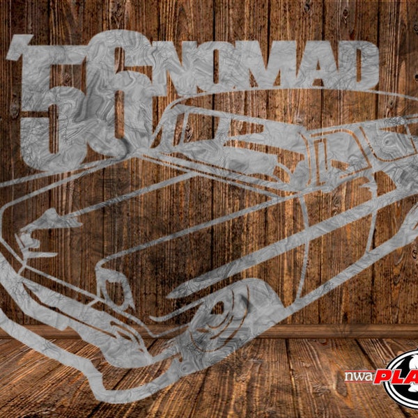 CUT READY, 1956 Chevrolet Wagon Chevy Nomad hotrod,SVG,dxf,vector file,plasma cutting,cricut,tshirt,clipart,gift,laser,glowforge,silhouette