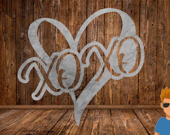 Heart XOXO SVG, Plasma Laser Cut File (Digital Download)