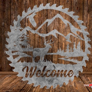 CUT READY, Welkom zaagblad, SVG, dxf, vectorbestand, plasmasnijden, cricut, tshirt, clipart, cadeau, laser, glowforge, silhouet, cnc,
