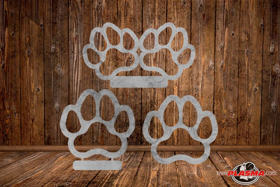 CUT READY, Placa de identificación de patas de perro, SVG, dxf, archivo vectorial, corte por plasma, cricut, camiseta, clipart, regalo, láser, glowforge, silueta, cnc