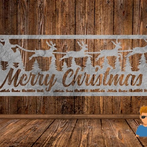 CUT READY,Buon Natale con la slitta di Babbo Natale e sempreverdi,SVG,dxf,file vettoriali,plasma,cricut,tshirt,clipart,laser,glowforge,silhouette,cnc