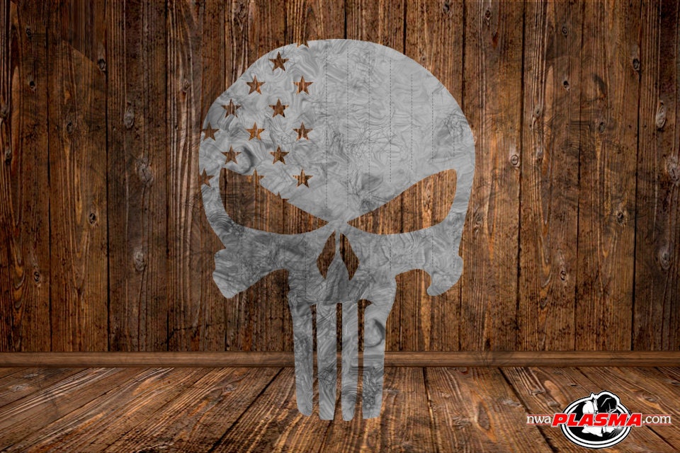 Marvel The Punisher Distressed Skull Logo1 Art Print by Sanzij