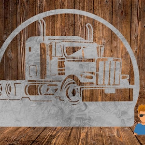 CUT READY, Peterbilt Big Rig Truck Silhouette,SVG,dxf,vektor datei,plasma cutting,cricut,tshirt,clipart,geschenk,laser,glowforge,silhouette,cnc