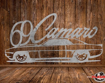 1969 Camaro Silhouette, Chevy Car Design (SVG, DXF)