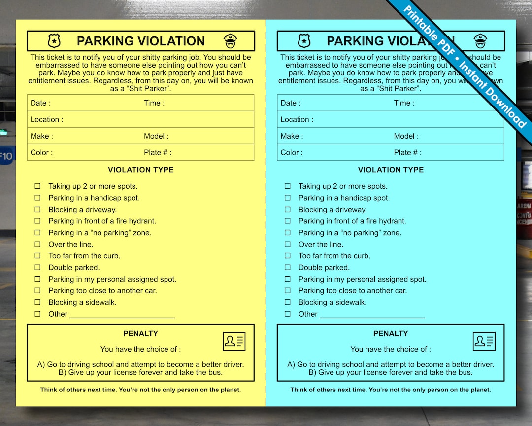 Parking Violation Ticket Fake Parking Ticket Printable PDF Etsy 11-parking-ticket-templates-free-word-excel-pdf-formats-samples