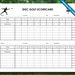 Disc Golf Scorecard Frisbee Golf Scorecard Printable PDF - Etsy