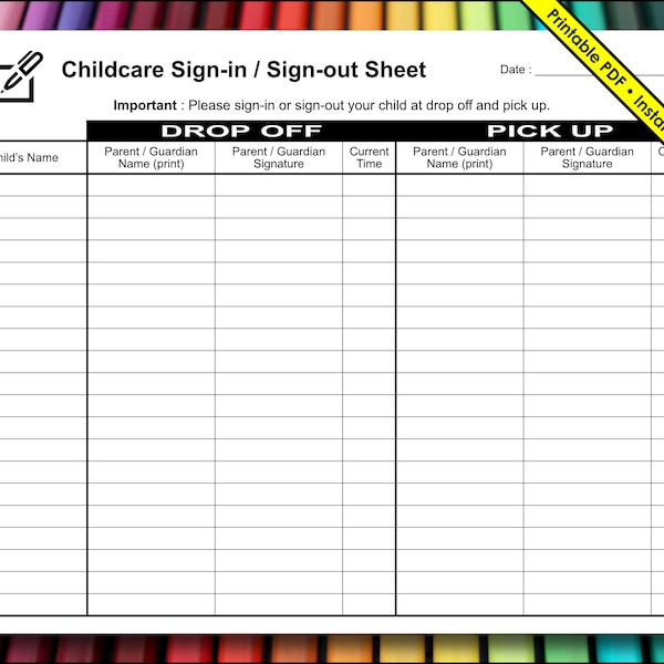 Pick up and Drop off Forms - Etsy