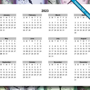 Basic 2023 Calendar Printable PDF Instant Digital Download - Etsy