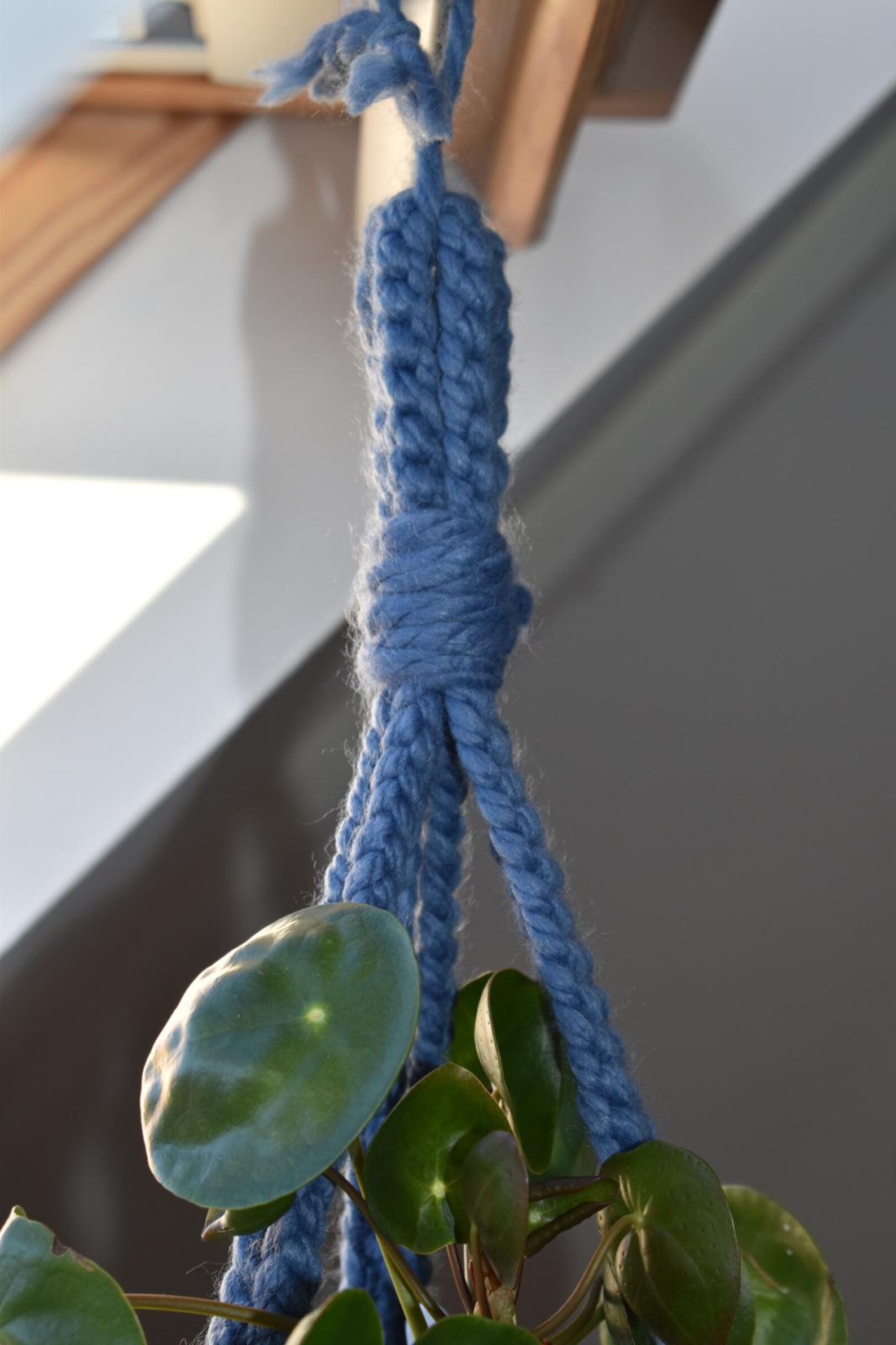 Crochet indoor plant hanging basket Etsy