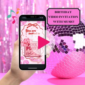 Pink Pony Club Video Invitation: Cowgirl Birthday Party (Editable Digital Download)