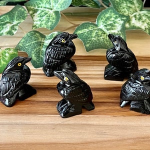 Raven Spirit Animal (Black Onyx) - 1.25 inch