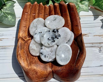 Rainbow Moonstone Worry Stone