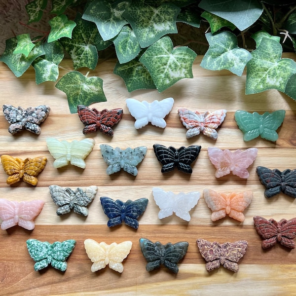 Carved Gemstone Butterfly - You Pick