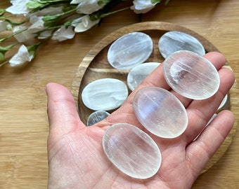 Selenite Worry Stone