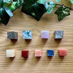 1 Tiny Gemstone Cube (may have some chips, scratches or rough spots)