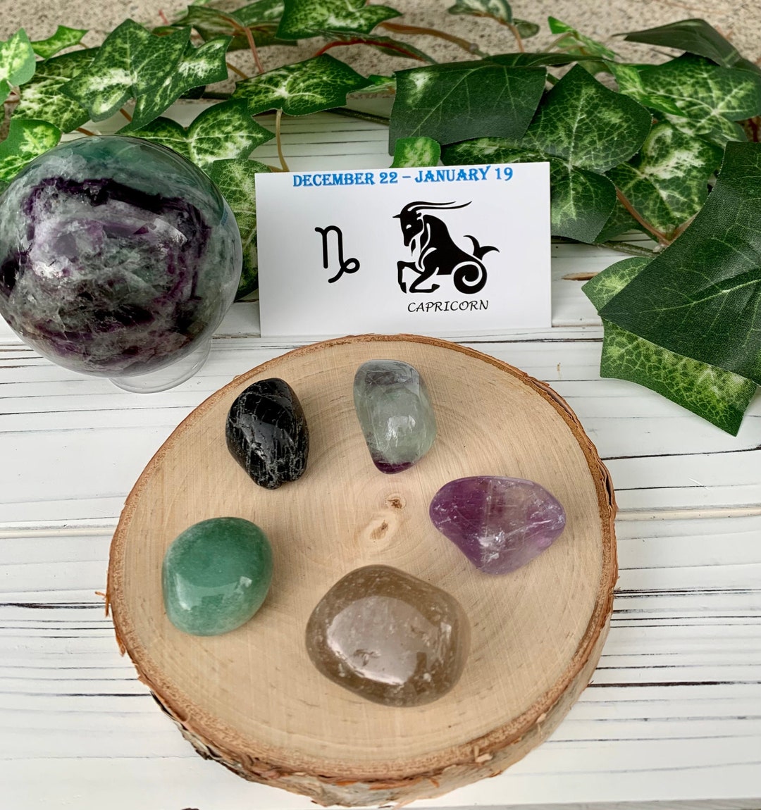 Capricorn Zodiac Crystal Set - Etsy