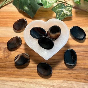Black Onyx Worry Stone