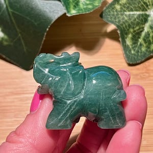 Mini Green Aventurine Carved Elephant