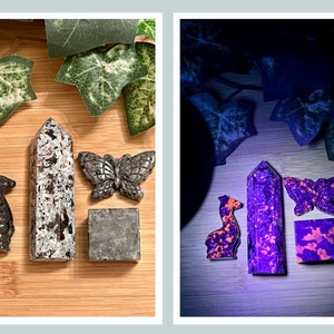 Fluorescent Yooperlite - Tower, Butterfly, Cube, Giraffe, Sphere