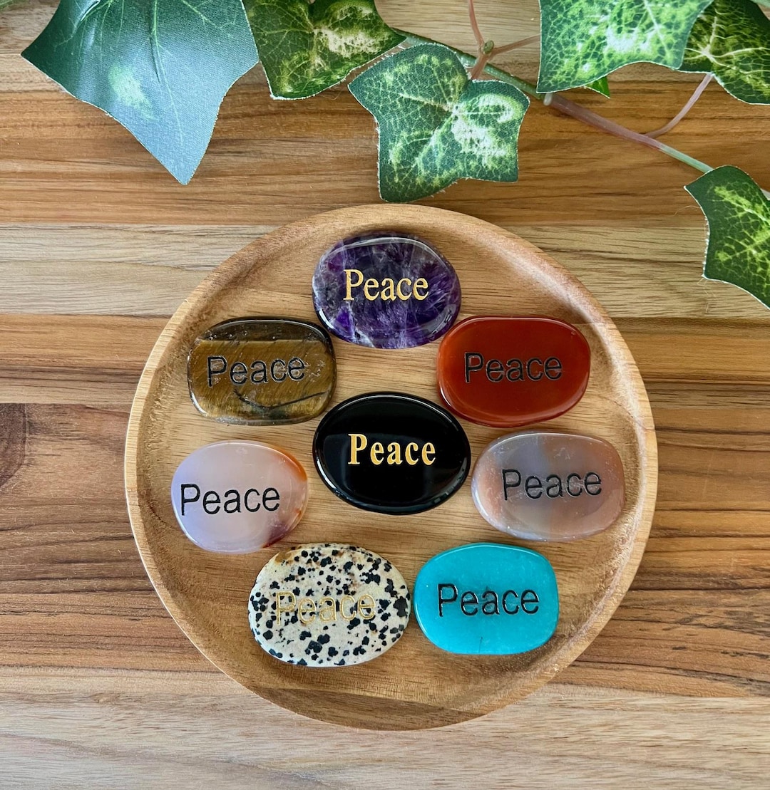 PEACE Inspirational Gemstone - Etsy