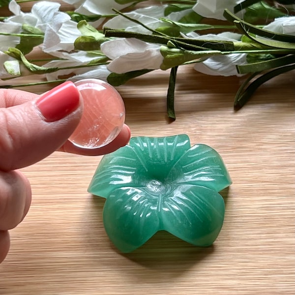 Soporte para flores/esferas de aventurina verde (esfera no incluida)