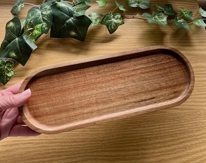 Worry Stone/Tumbled Stone Mango Wood Oval Display Tray