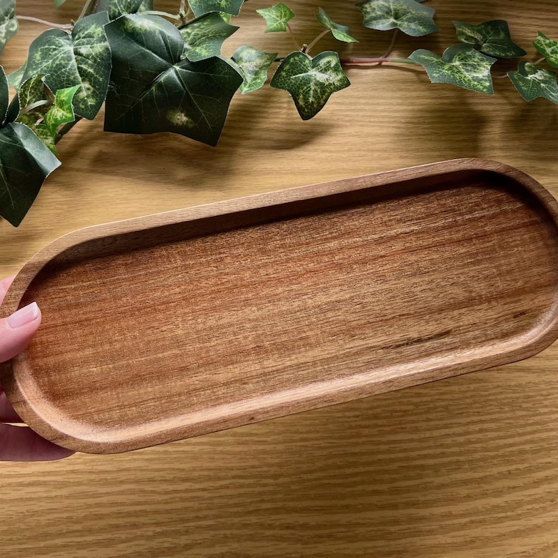 Oval Mango Wood Tray w/ Handles
