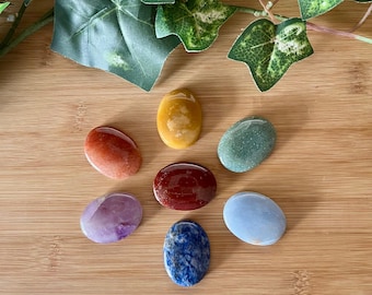 Oval Chakra Pocket Stone/Reiki Set