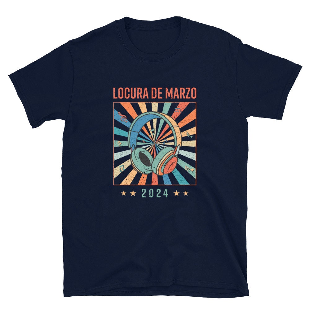 Locura De Marzo 2024 Shortsleeve Unisex Tshirt With Songs on the Back