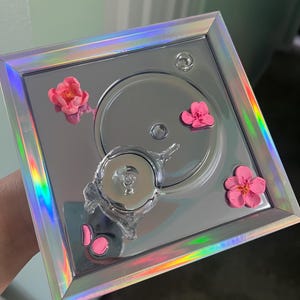 Miroirs en résine « encadrés d'eau » sur le thème du PRINTEMPS