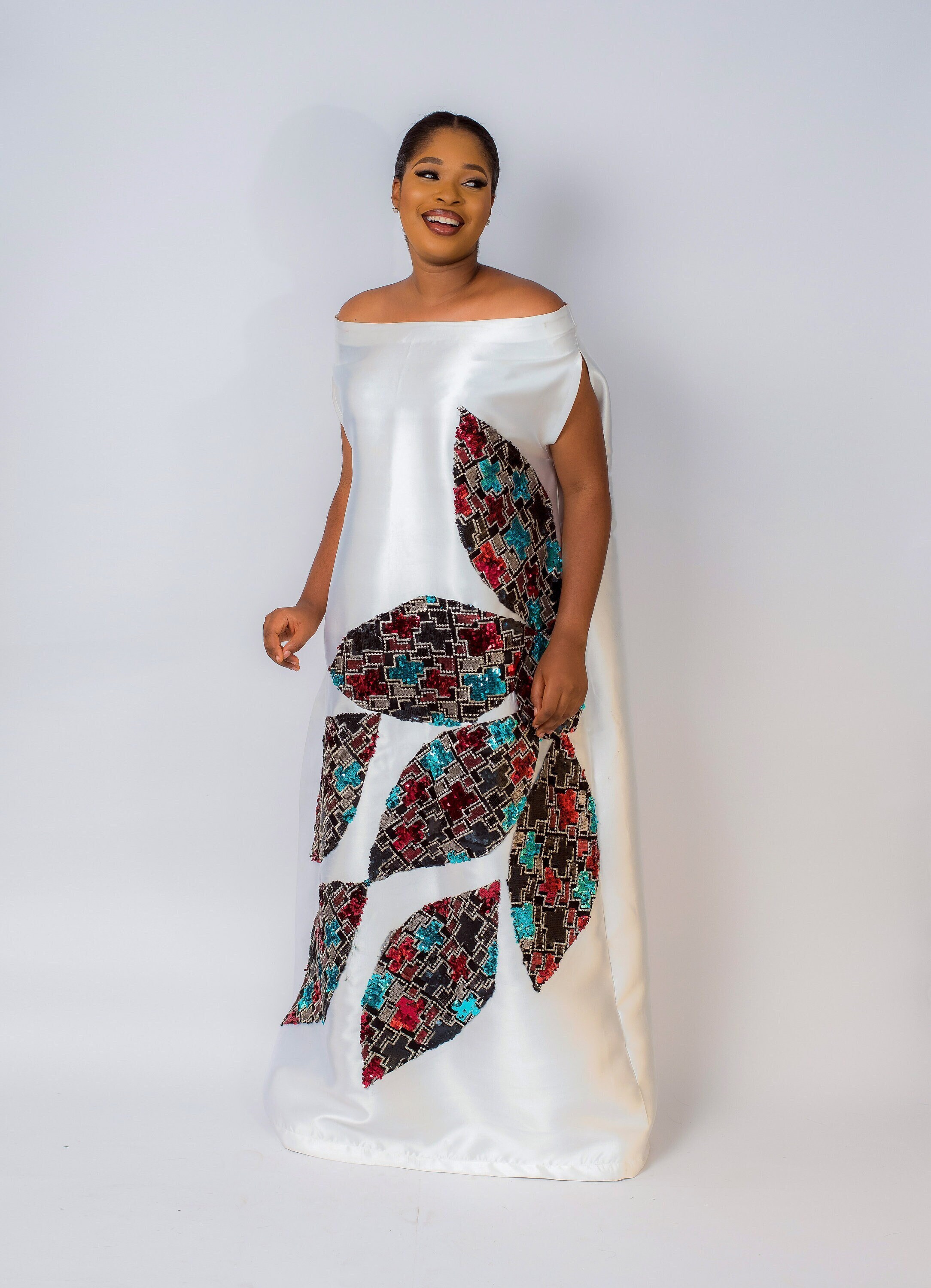 white afrocentric dresses