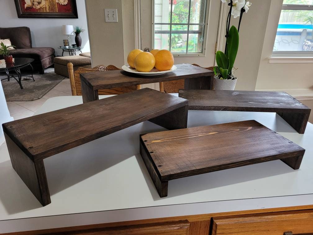 Wooden risers for food or pastry display Etsy