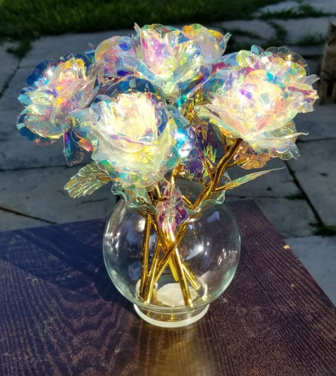 Galaxy rose flower arrangement gift Etsy