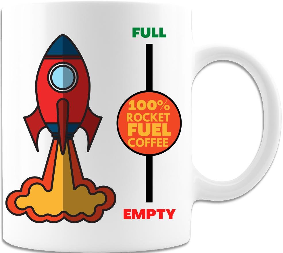 100 Rocket Fuel Coffee 11oz Mug Premium Quality Idea For Etsy