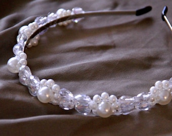 Crystal Pearl headband | Rhinestone Bridal headband | Wedding headpiece | Summer headband | Bridesmaid Headpiece