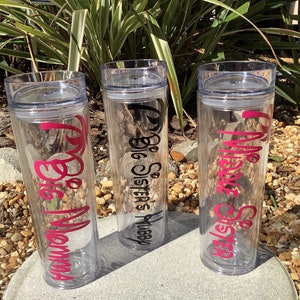 Personalized Tumbler with Straw - 16 oz. - Custom Tumbler with Straw - Lid and Straw - Personalized Tumbler with Straw -Clear Tumbler - Bulk