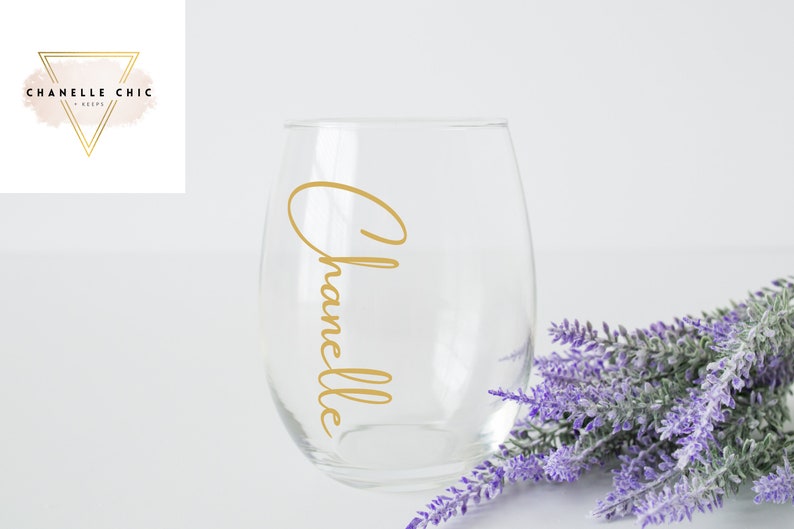 Personalized Stemless Wine Glass/Bridesmaid Glasses/Bridal Party Gift/Bridesmaids Gift/Bridesmaid Proposal Gift image 3