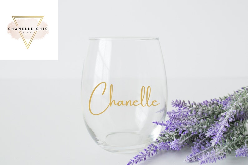 Personalized Stemless Wine Glass/Bridesmaid Glasses/Bridal Party Gift/Bridesmaids Gift/Bridesmaid Proposal Gift image 1
