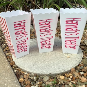 Personalized Popcorn Bucket/Reusable Popcorn Bucket/Family Movie Night/Party Favor Kids Birthday/Party Favor/Movie Night/Birthday Party